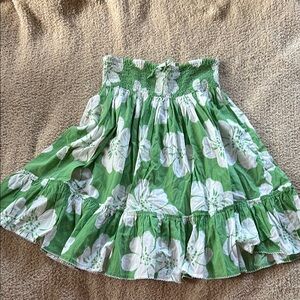 Vintage Rare Mini Boden Floral Tiered Full Skirt, smocked waist, 13-14Y